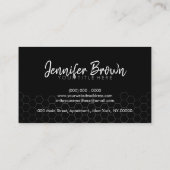 Zwarte honingraat Bijen Boerderij Apiary Visitekaartje (Achterkant)