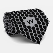 Zwarte honingraat Casual Stropdas (Opgerold)