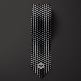 Zwarte honingraat Casual Stropdas