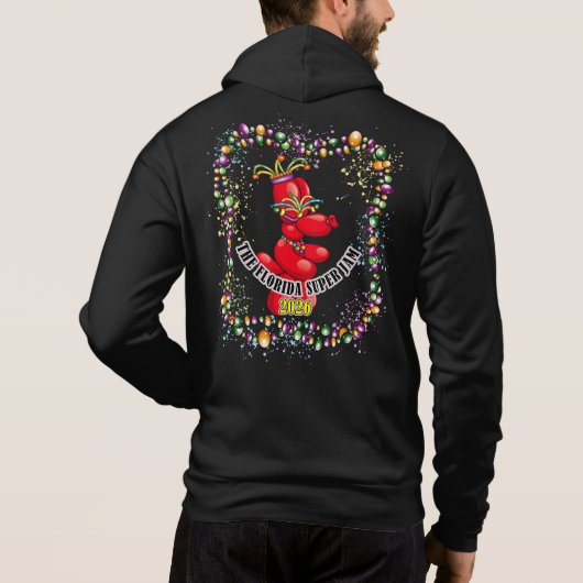 Zwarte Hoodie met beide logo's FSJ26 (Achterkant)