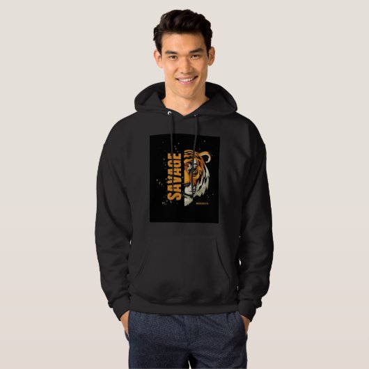 "Zwarte hoodie | Tijger Logo" (Voorkant volledig)