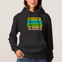 Zwarte hoodie trui T-Shirt SO_THIS_IS_HOW_BEING_