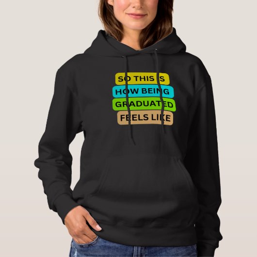 Zwarte hoodie trui T-Shirt SO_THIS_IS_HOW_BEING_ (Voorkant)