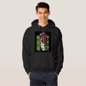 Zwarte hoodie vol sleeve (Voorkant volledig)