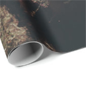 Zwarte hoogland Schotse koe grazend retro Cadeaupapier (Rol Hoek)