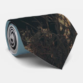 Zwarte hoogland Schotse koe grazend  retro Stropdas (Opgerold)