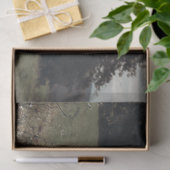 Zwarte hoogland Schotse koe grazend retro Tissuepapier (Geschenk)