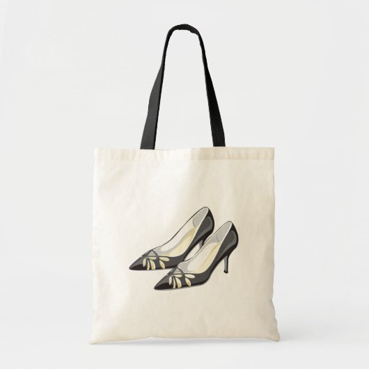 zwarte hoogten uitsnijden tote bag (Voorkant)