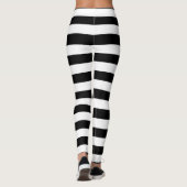 Zwarte horizontale strepen leggings (Achterkant)