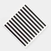 Zwarte horizontale strepen servetten (Hoek)