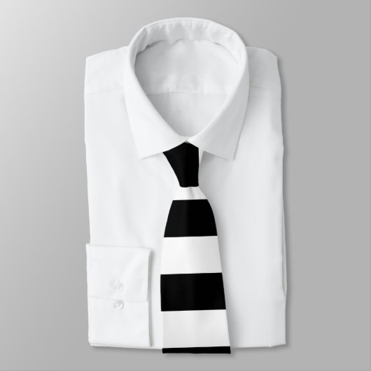 Zwarte horizontale strepen stropdas (Gebonden)