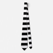 Zwarte horizontale strepen stropdas (Voorkant)