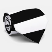 Zwarte horizontale strepen stropdas (Opgerold)