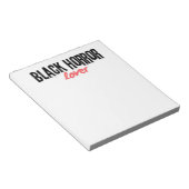 Zwarte Horror Liefhebber Briefpapier Notitieblok (Schuin)