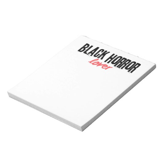 Zwarte Horror Liefhebber Briefpapier Notitieblok (Linkerzijde)