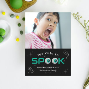 Zwarte Horror Oog Te Schattig Om Te Verschrikken H Kaart