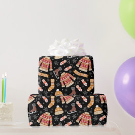 Zwarte Horrorsweater Kerstweer Vakantiedagen Cadeaupapier