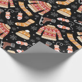 Zwarte Horrorsweater Kerstweer Vakantiedagen Cadeaupapier (Hoek)