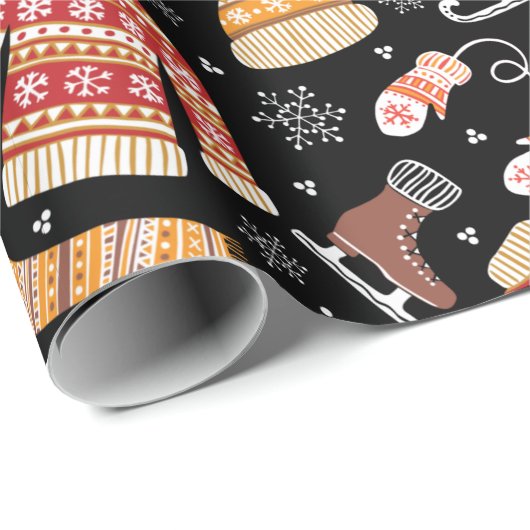 Zwarte Horrorsweater Kerstweer Vakantiedagen Cadeaupapier (Rol Hoek)