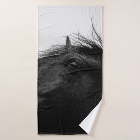 ZWARTE HORSE BADHANDDOEK (Badhanddoek)