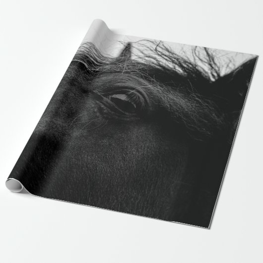 ZWARTE HORSE CADEAUPAPIER (Uitgerold)