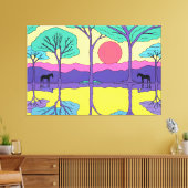 ZWARTE HORSE CANVAS AFDRUK (Insitu (Woonkamer))