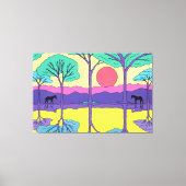 ZWARTE HORSE CANVAS AFDRUK (Voorkant)