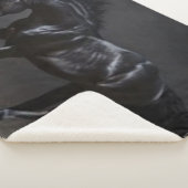 ZWARTE HORSE SHERPA DEKEN (3/4)