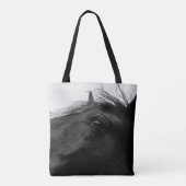 ZWARTE HORSE TOTE BAG (Achterkant)