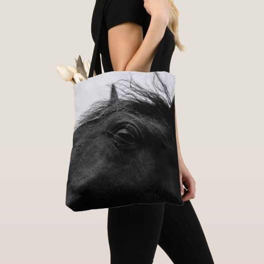 ZWARTE HORSE TOTE BAG (Dichtbij)