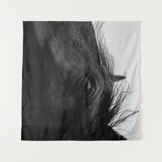 ZWARTE HORSE WANDKLEED (Voorkant (horizontaal))