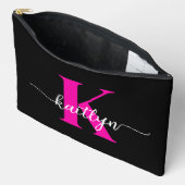 Zwarte Hot Pink Monogram Etui (Open)