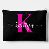 Zwarte Hot Pink Monogram Etui (Achterkant)