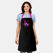 Zwarte Hot Pink Monogram Schort (Gedragen)