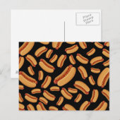 Zwarte hotdogs briefkaart (Voorkant / Achterkant)