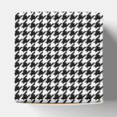 Zwarte Houndstooth Bruiloft Favor Box Bedankdoosjes (Bovenkant)