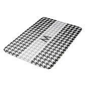 Zwarte Houndstooth Custom badmat (Gekanteld)