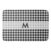 Zwarte Houndstooth Custom badmat (Voorkant)