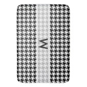 Zwarte Houndstooth Custom badmat (Voorkant Verticaal)