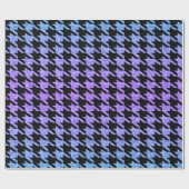 Zwarte houndstooth en kleurrijke glitter cadeaupapier (Vlak)