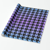 Zwarte houndstooth en kleurrijke glitter cadeaupapier (Uitgerold)