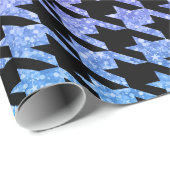 Zwarte houndstooth en kleurrijke glitter cadeaupapier (Rol Hoek)