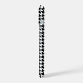 Zwarte Houndstooth iPhone 15 Case (Linkerkant)