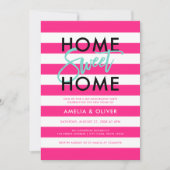 Zwarte Housewarming Party van Chic Pink & White St Kaart (Voorkant)