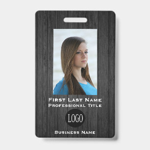 Zwarte Houten Personeelskaartjes ID Badges Label B