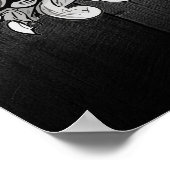 Zwarte houten schedels Gotische bruiloft welkom te Poster (Hoek)