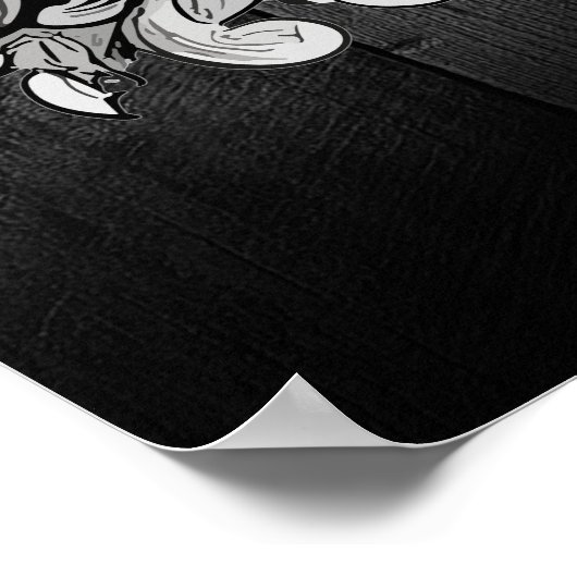 Zwarte houten schedels Gotische bruiloft welkom te Poster (Hoek)