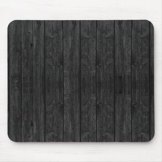 Zwarte houten wandstructuur muismat (Voorkant)