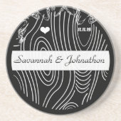 Zwarte houtkorrelboom sparen het Onderzetter Datum (Voorkant)