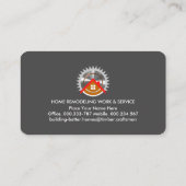 Zwarte houtlaag Home Saw Woodwork Visitekaartje (Achterkant)